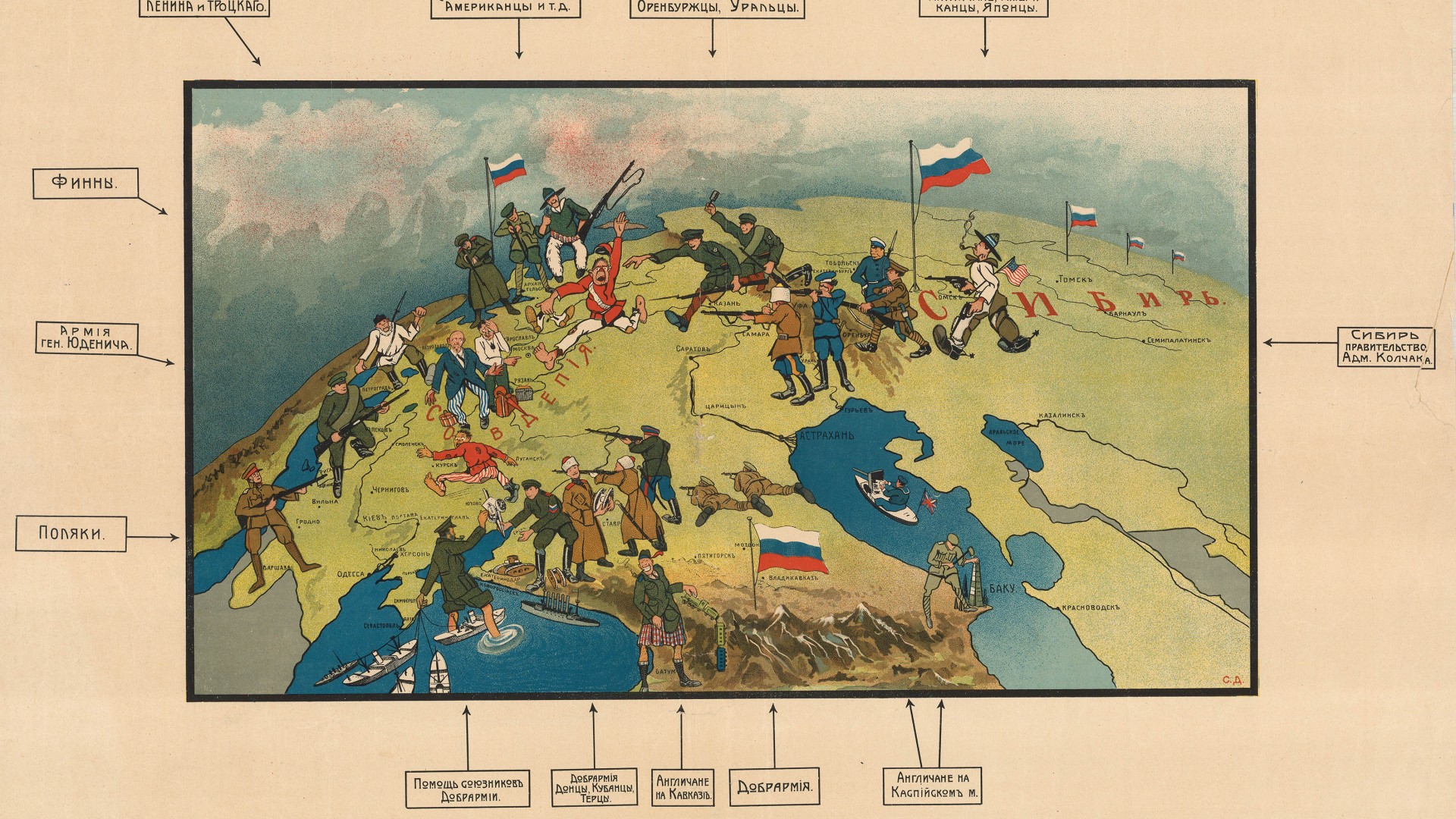 Map Of The Russian Civil War 1917 1920 Historical Map - vrogue.co