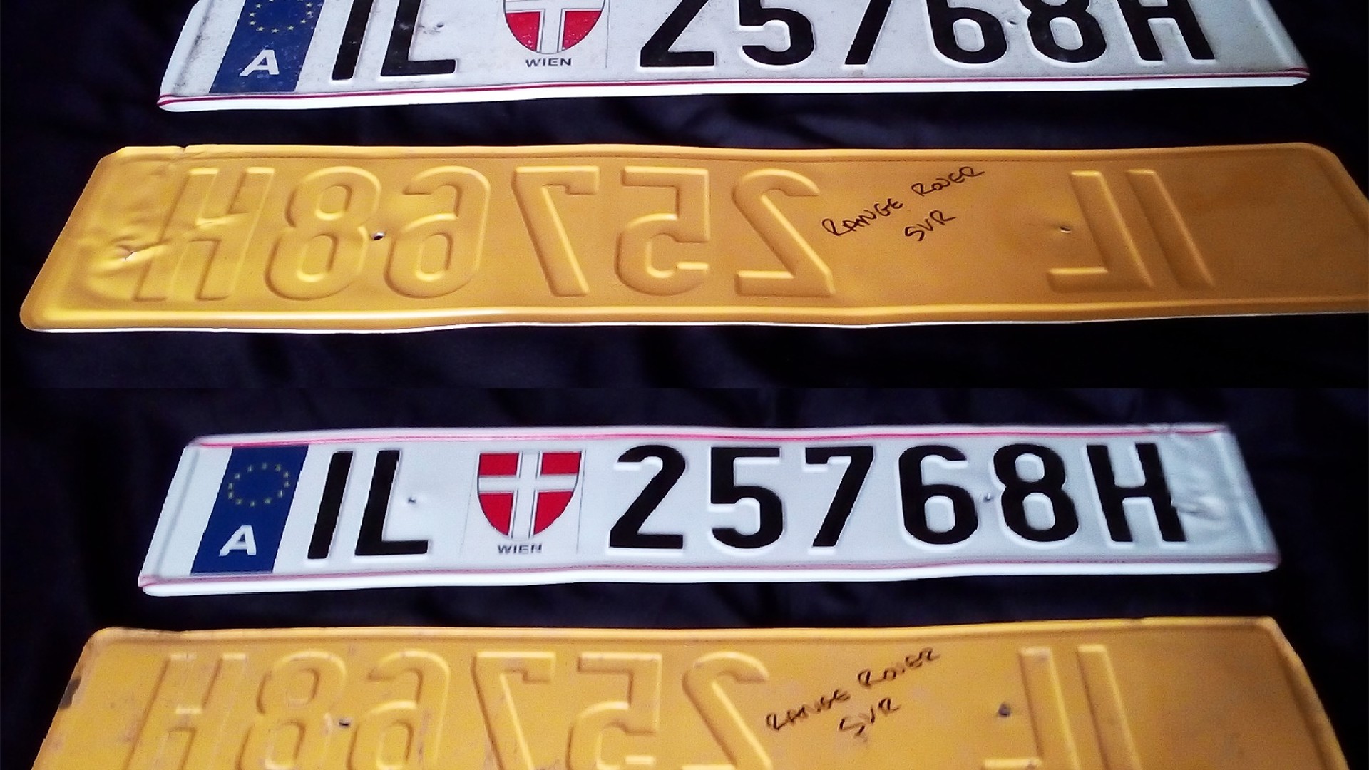 Land Rover licence plates (Spectre) Land Rover licence plates (Spectre)
