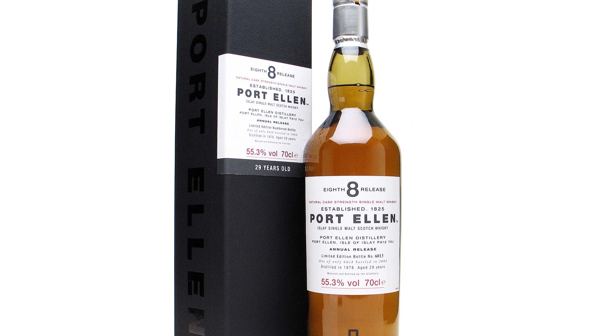 Port Ellen 1978, 29 year old 8th Release (2008), Islay Single Malt Scotch Whisky Port Ellen 1978, 29 year old 8th Release (2008), Islay Single Malt Scotch Whisky