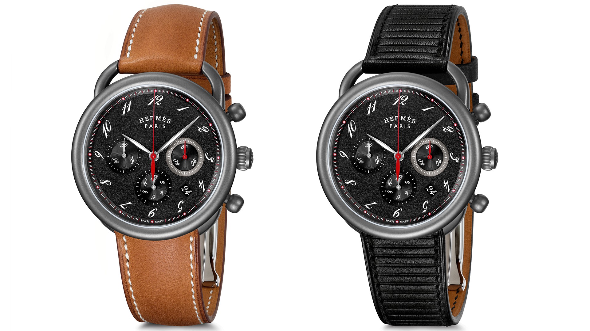 Hermes Arceau Chronographe Titane chronograph watch, SIHH 2018 Hermes Arceau Chronographe Titane chronograph watch, SIHH 2018