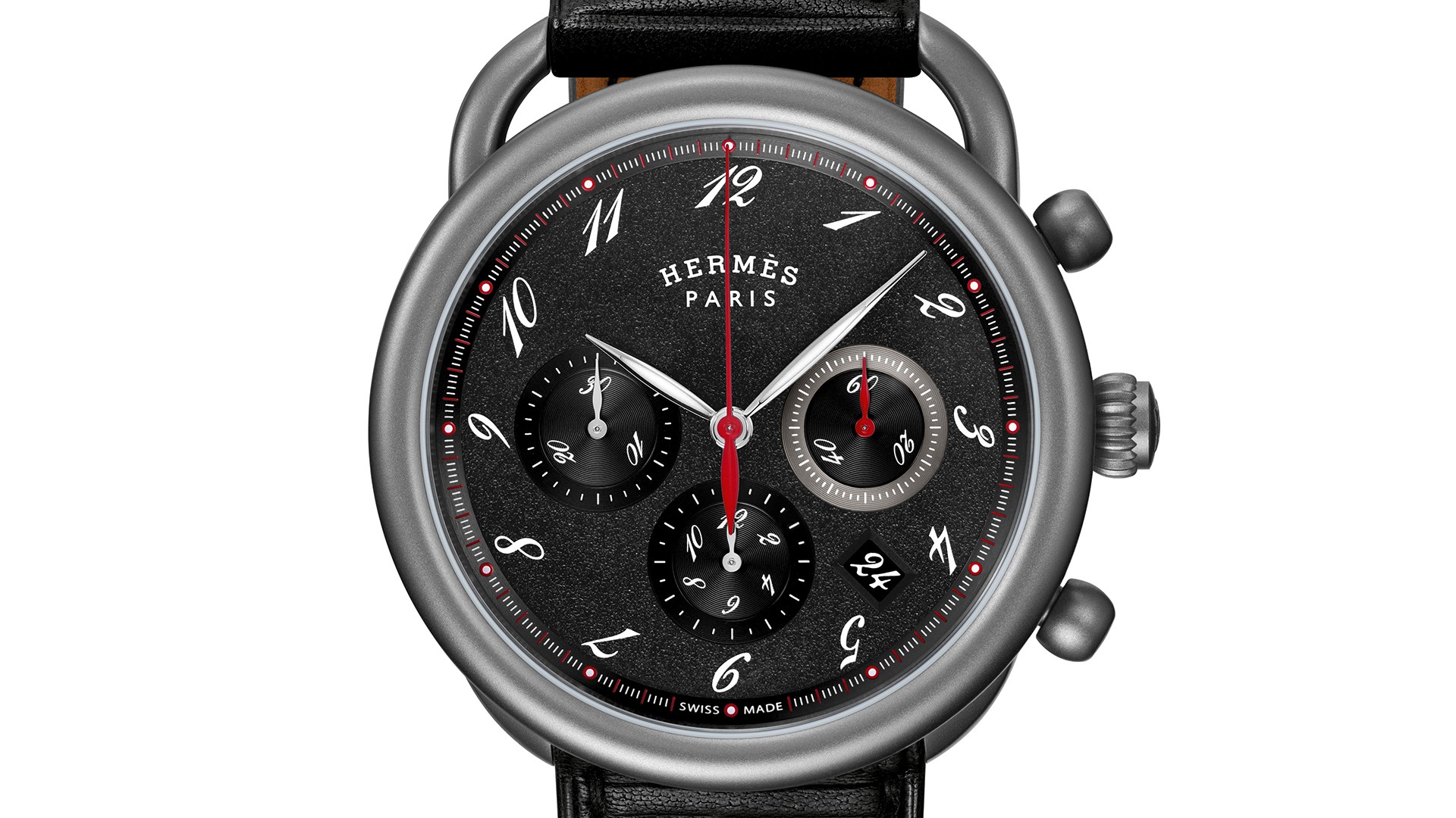 Hermes Arceau Chronographe Titane chronograph watch, SIHH 2018 Hermes Arceau Chronographe Titane chronograph watch, SIHH 2018