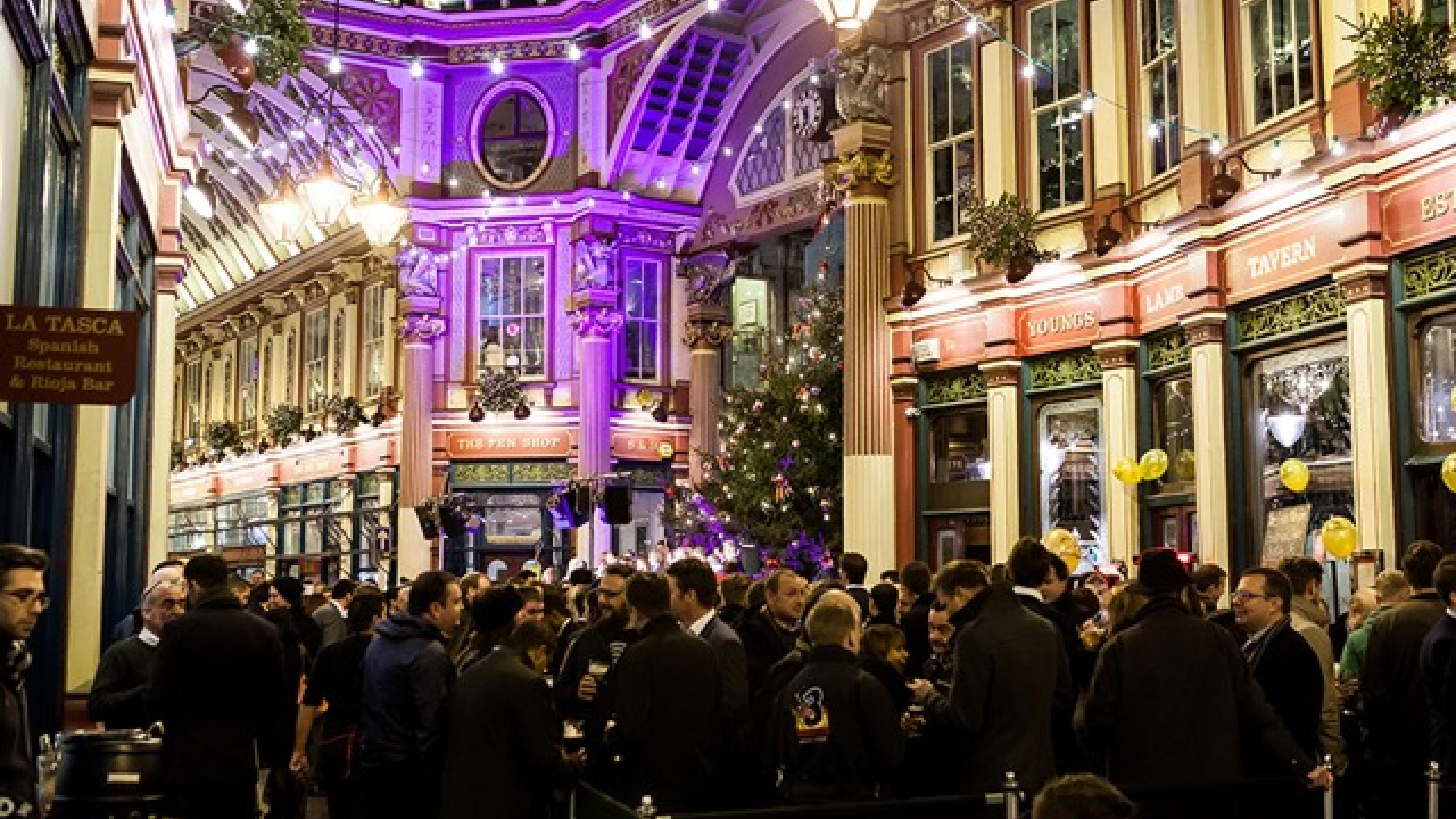 Switch on the Christmas lights at Leadenhall Market Square Mile