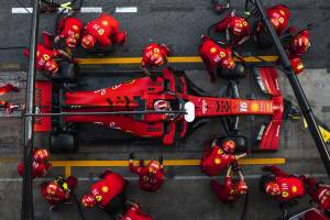 Ferrari Formula 1 team pit stop