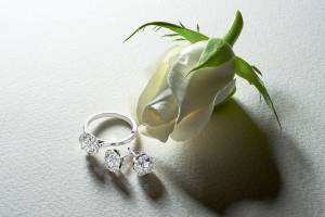 DANIEL CHRISTOPHER Diamond ring and earrings