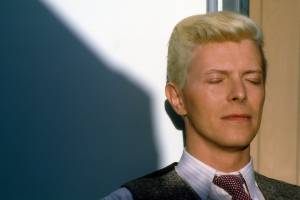 David Bowie backstage in Australia, 1983