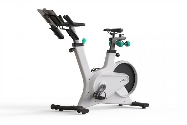 Apex exercise bike in white.