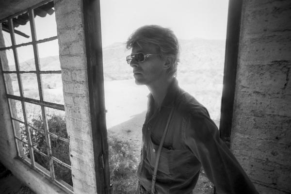David Bowie on the road in California in 1983