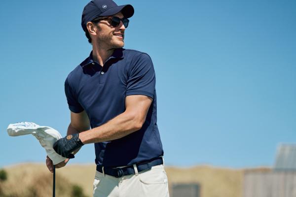 Model wearing Peter Millar