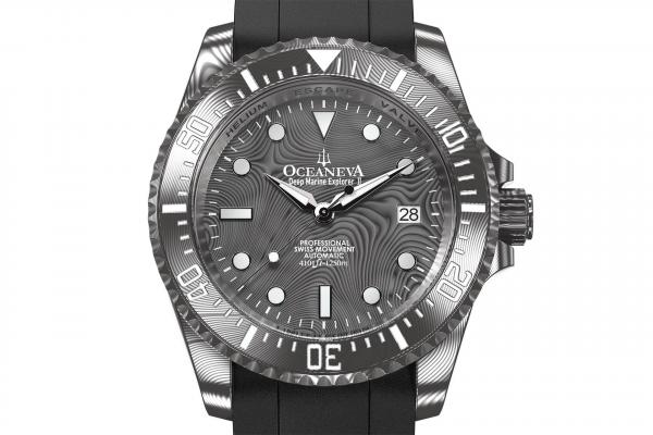 Oceaneva Deep Marine Explorer II in Damascus Steel