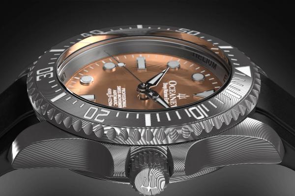 Oceaneva Deep Marine Explorer II in Damascus Steel