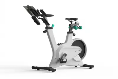 Apex exercise bike in white.