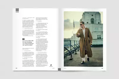 Sam Heughan photographed for Square Mile magazine, May 2022