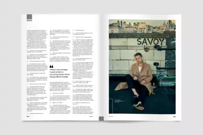 Sam Heughan photographed for Square Mile magazine, May 2022