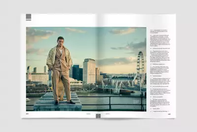Sam Heughan photographed for Square Mile magazine, May 2022