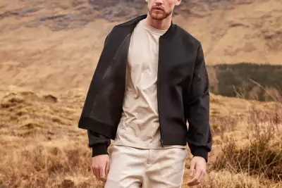 Norton Motorcycles cashmere bomber jacket