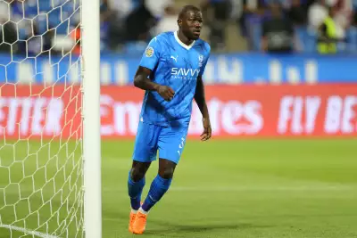 Hilal's Senegalese defender Kalidou Koulibaly looks on during the 2023 Arab Club Champions Cup group B football match between Libya's Al-Ahli Tripoli and Saudi Arabia's Al-Hilal at the Prince Sultan bin Abdul Aziz Stadium in Abha on July 27, 2023.