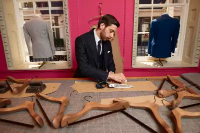 Tailor at Hackett on Savile Row