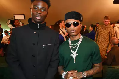 Bukayo Saka and Wizkid