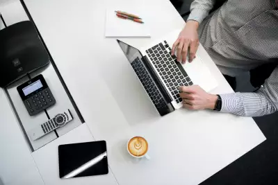 Person working on laptop