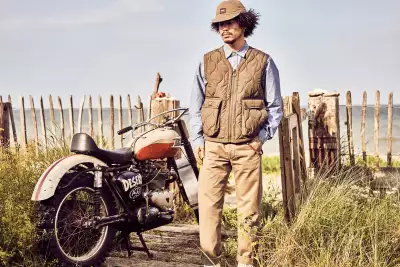 Model wearing Triumph Heritage Ontario Vest