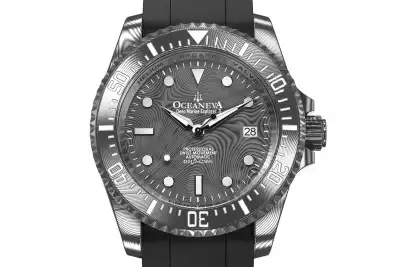 Oceaneva Deep Marine Explorer II in Damascus Steel
