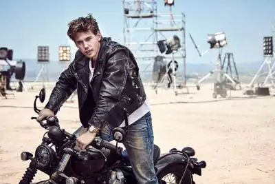 Austin Butler wearing Breitling Top Time
