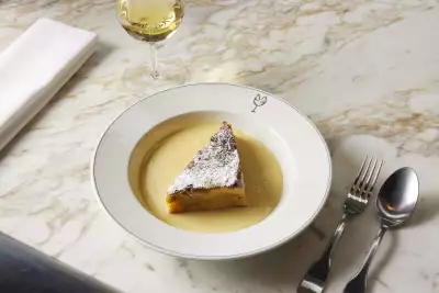 Bread and butter pudding at Story Cellar