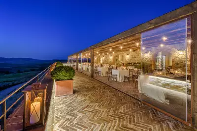 Rosewood Castiglion del Bosco resort, golf course and vineyard in Tuscany