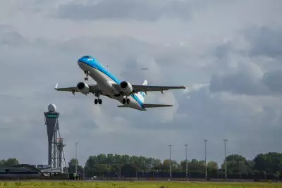 A plane taking off