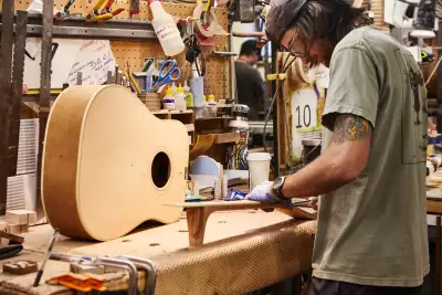 Gibson Custom Made to Measure Acoustic guitar being made