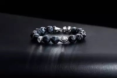 a genuine meteorite bracelet from AWNL Stockholm