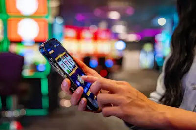 Lady playing on an online slot app