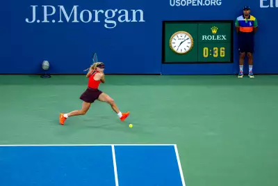 Mirra Andreeva in action against Anastasia Potapova during the second round of the Women's Singles in Grandstand