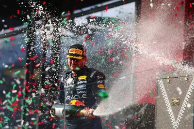 Verstappen celebrates second place at the Formula 1 Grand Prix in Hungary.
