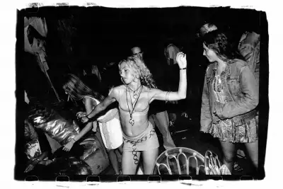 Reveller dancing at Manumission in Ibiza