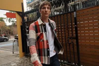 Model wearing Camden Town Brewery and Wax London overshirt