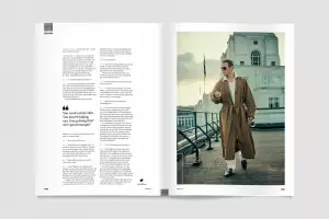 Sam Heughan photographed for Square Mile magazine, May 2022
