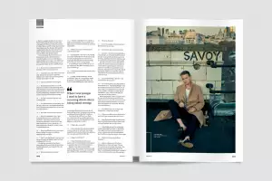 Sam Heughan photographed for Square Mile magazine, May 2022