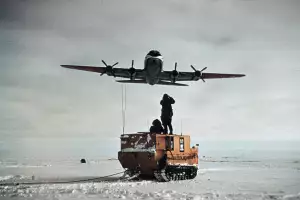 Supplies being dropped off at the BNGE camp