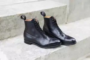 Cheaney Arundel in Black Calf