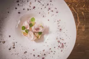 Turnip and crab anise hyssop sunflower seeds