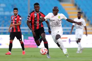 N'Golo Kante of Al-Ittihad runs with the ball during the Saudi Pro League match between Al Raed and Al-Ittihad at King Abdullah Bin Abdualziz Sport City on August 14, 2023 in Hail, Saudi Arabia. N'Golo Kante of Al-Ittihad runs with the ball during the Saudi Pro League match between Al Raed and Al-Ittihad at King Abdullah Bin Abdualziz Sport City on August 14, 2023 in Hail, Saudi Arabia.