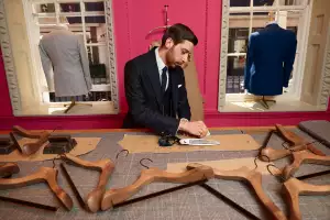 Tailor at Hackett on Savile Row