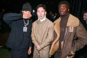 Central Cee, Barry Keoghan and Bukayo Saka at Burberry
