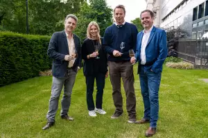 [From left to right] Jason Haynes, Katy Keating, Sam Clarke and Gearoid Devaney MS of Flint Wines