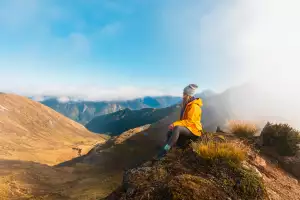 Woman hiking