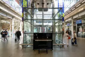Kawai piano at St Pancras International