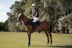 Polo player Poroto Cambiaso riding his stable of polo horses Polo player Poroto Cambiaso riding his stable of polo horses