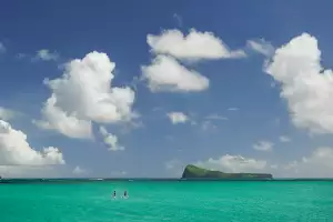 Standup paddleboarding at Paradise Cove