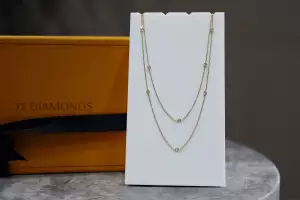 18k gold 77 Diamonds necklace